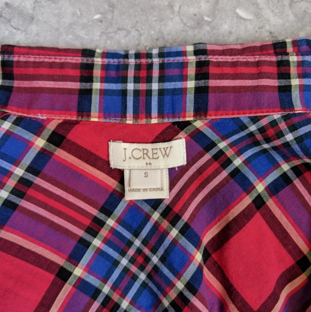 J. Crew Factory Plaid Button Down